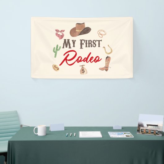 マイファーストロデオカウボーイファーストファースト誕生日 横断幕 (トレードショー)