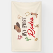 マイファーストロデオカウボーイファーストファースト誕生日 横断幕 (縦)