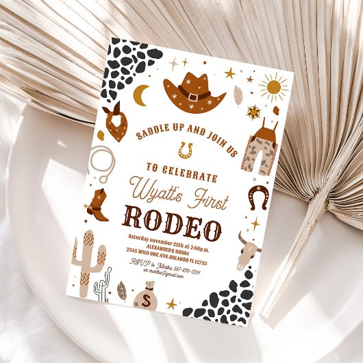 マイファーストロデオカウボーイランチサウスウエスタン誕生日 招待状