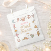 マイファーストロデオディスコ女性のカーボーイ1st誕生日パーティー フェイバーバッグ (クリップ留めされた状態)