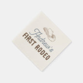 マイファーストロデオパーソナライズされた誕生日 スタンダードカクテルナプキン (角)