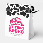 マイファーストロデオピンク女性のカーボーイ誕生日 フェイバーボックス (裏面サイド)