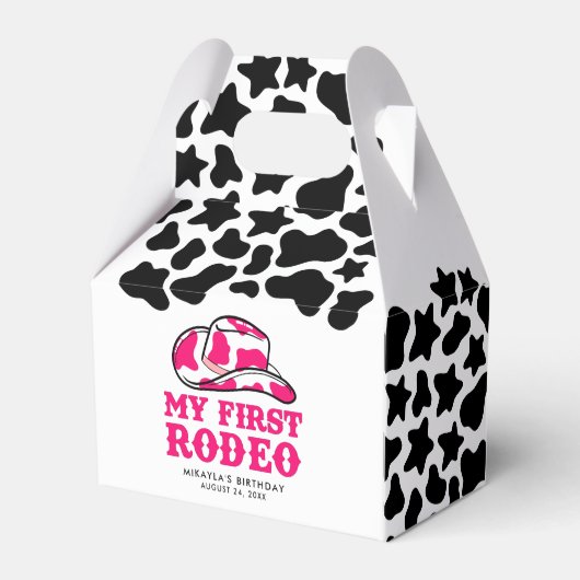 マイファーストロデオピンク女性のカーボーイ誕生日 フェイバーボックス (裏面サイド)