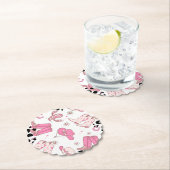 マイファーストロデオ女性のカーボーイピンク誕生日パーティー ペーパーコースター (インサイチュ)