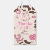 マイファーストロデオ女性のカーボーイ感謝してい歳の誕生日 ギフトタグ (正面)