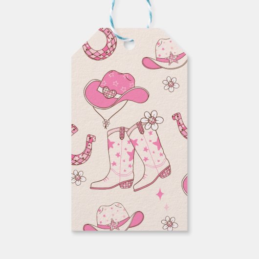 マイファーストロデオ女性のカーボーイ感謝してい歳の誕生日 ギフトタグ (裏面)