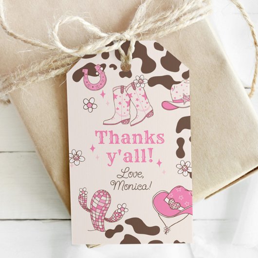 マイファーストロデオ女性のカーボーイ感謝してい歳の誕生日 ギフトタグ