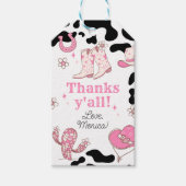 マイファーストロデオ女性のカーボーイ感謝してい歳の誕生日 ギフトタグ (正面)