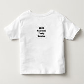 マイファースト懇親会パームツリーズアンドブルースカイ トドラーTシャツ (裏面)