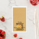 マイファースト誕生日ダンプトラック紙ゲストタオル (インサイチュ)