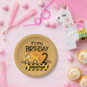 マイファースト誕生日ダンプトラック7"ラウンド紙プレート ペーパープレート (パーティー)
