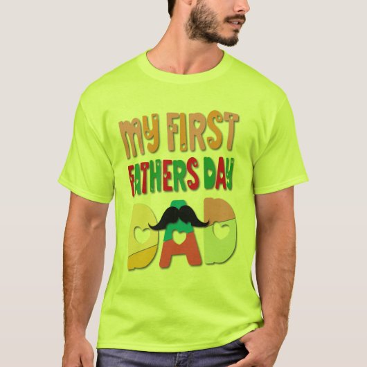 マイファースト・ファーザー・デイパパ Tシャツ (正面)