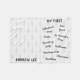 "マイファースト"ホリデーマイルストーンベビーブランケット フリースブランケット