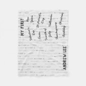 "マイファースト"ホリデーマイルストーンベビーブランケット フリースブランケット (正面)