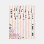 "マイファースト"ホリデーマイルストーンベビーブランケット フリースブランケット (正面)