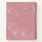 マイフィットネスジャーナル名前をカスタムする赤面ピンク ノートブック (裏面)