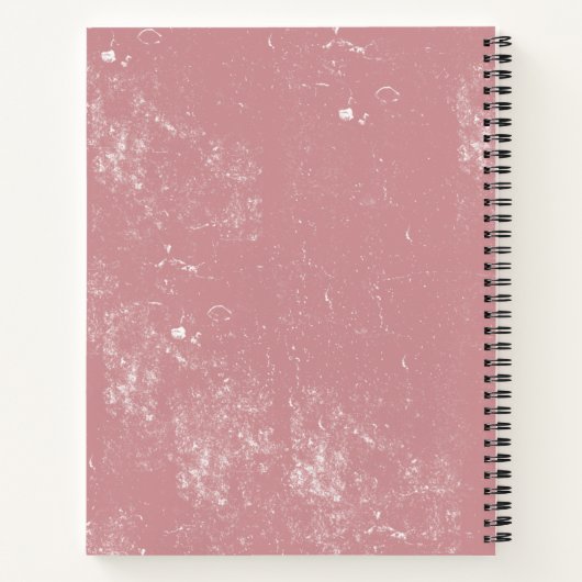 マイフィットネスジャーナル名前をカスタムする赤面ピンク ノートブック (裏面)