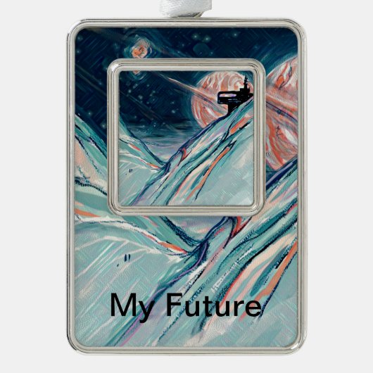 マイフューチャーホームイン宇宙 シルバープレートフレームオーナメント (正面)