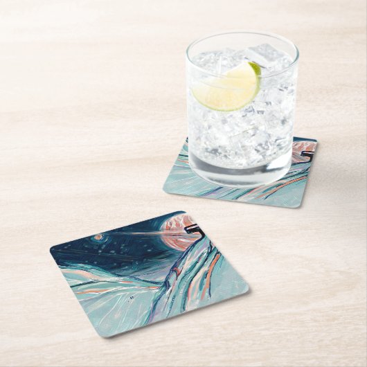 マイフューチャーホームイン宇宙 スクエアペーパーコースター (インサイチュ)