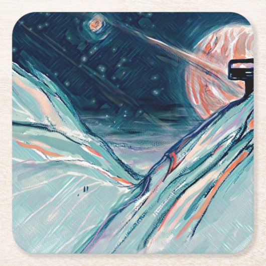 マイフューチャーホームイン宇宙 スクエアペーパーコースター (正面)