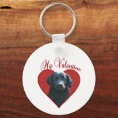 マイフラットコートレトリバーバレンタイン キーホルダー (裏面)