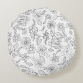 マイフラワーデザイン3 ラウンドクッション (裏面)