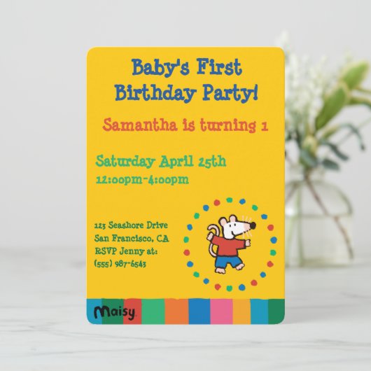 マイフレンドメイジー誕生日 招待状 (スタンド正面)