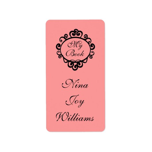 マイブックパーソナライズされた蔵書票ステッカーのギフト ラベル (正面)