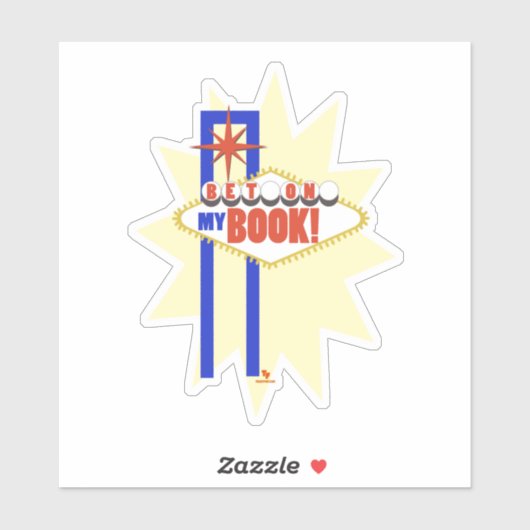 マイブックベガスに賭ける作家おもしろいロゴ シール (シート)