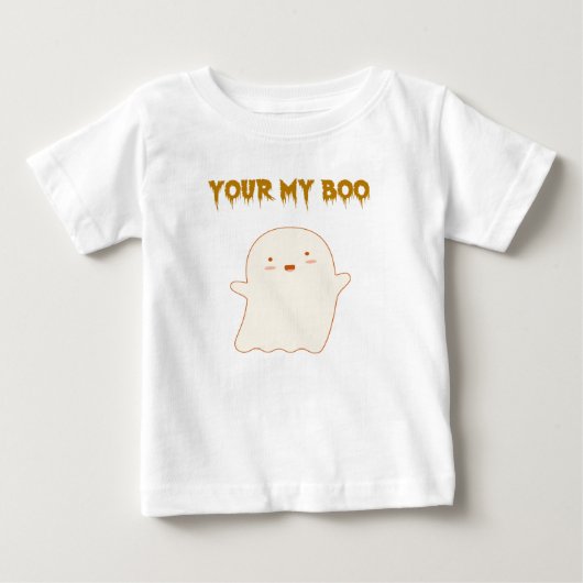 マイブハロウィーン幽霊 ベビーTシャツ (正面)