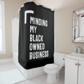マイブラックオーナービジネスシャツ起業家 シャワーカーテン (インサイチュ)