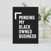 マイブラックオーナービジネスシャツ起業家 出欠カード (スタンド正面)