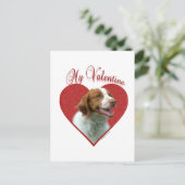 マイブリタニースパニエル犬バレンタイン シーズンポストカード (スタンド正面)