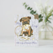 マイブリュッセルグリフォン食べマイレッスンプラン ポストカード (スタンド正面)