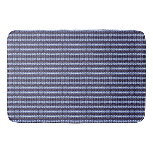マイブルーお気に入りのドレスパターンデザイン バスマット (正面)
