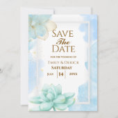 マイブルースウィートアート結婚式招待状 招待状 (正面)