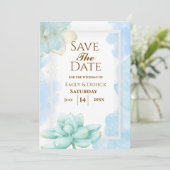 マイブルースウィートアート結婚式招待状 招待状 (スタンド正面)