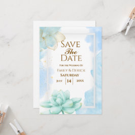 マイブルースウィートアート結婚式招待状 招待状