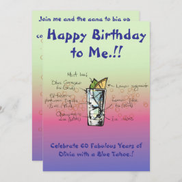 マイブルータホー誕生日パーティーの招待 招待状