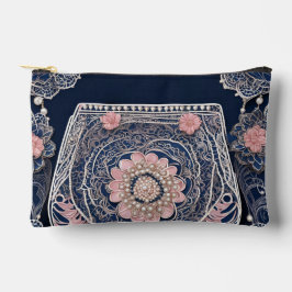 マイブルーハンドバッグAIアート アクセサリーポーチ