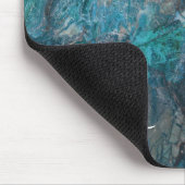 マイブルー天国抽象芸術大理石とモノグラム マウスパッド (コーナー)