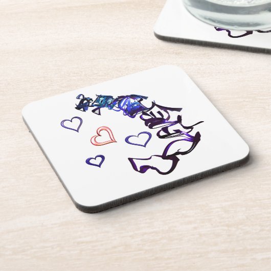 マイプラスチックハートコースターのチェーンを解除 コースター (左側)