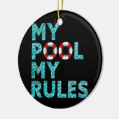 マイプールマイルール海泳ぐ人スイミング セラミックオーナメント (左)