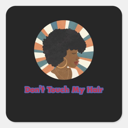 マイヘアをTouchしない スクエアシール (正面)