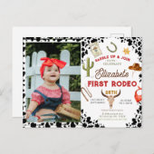 マイベイビーの初めてのカウボーイ  写真 1歳の誕生日 ポストカード (正面/裏面)