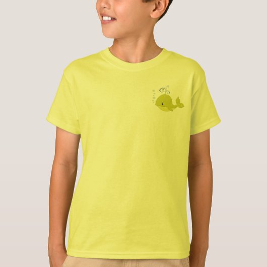 マイベビーグリーンクジラ Tシャツ (正面)