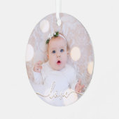 マイベビーパーソナライズされた写真 メタルオーナメント (正面左)