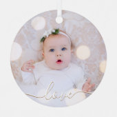 マイベビーパーソナライズされた写真 メタルオーナメント (正面)