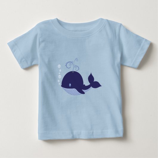 マイベビーブルークジラ ベビーTシャツ (正面)