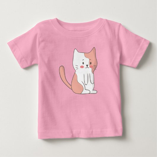 マイベビー猫 ベビーTシャツ (正面)